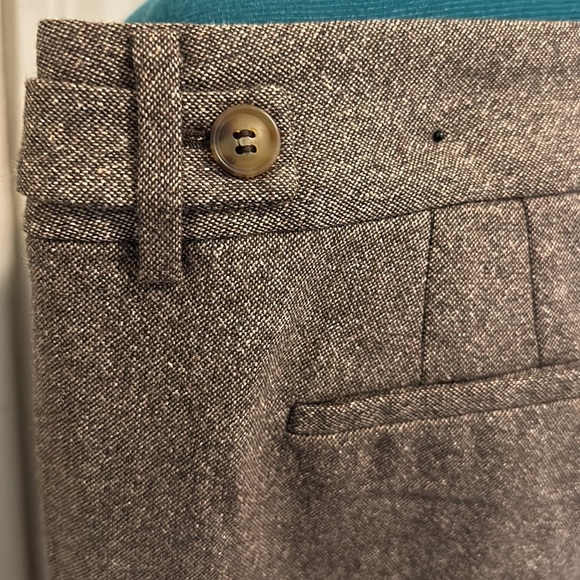 Talbots brown tweed trouser pants. Size 16. - Picture 3 of 5